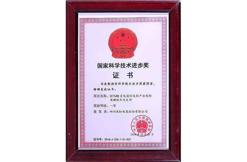 【一等】國家科學技術進步獎